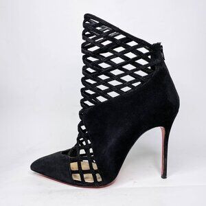 Louboutin Mrs Bouglione Suede Ankle Boots